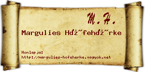 Margulies Hófehérke névjegykártya
